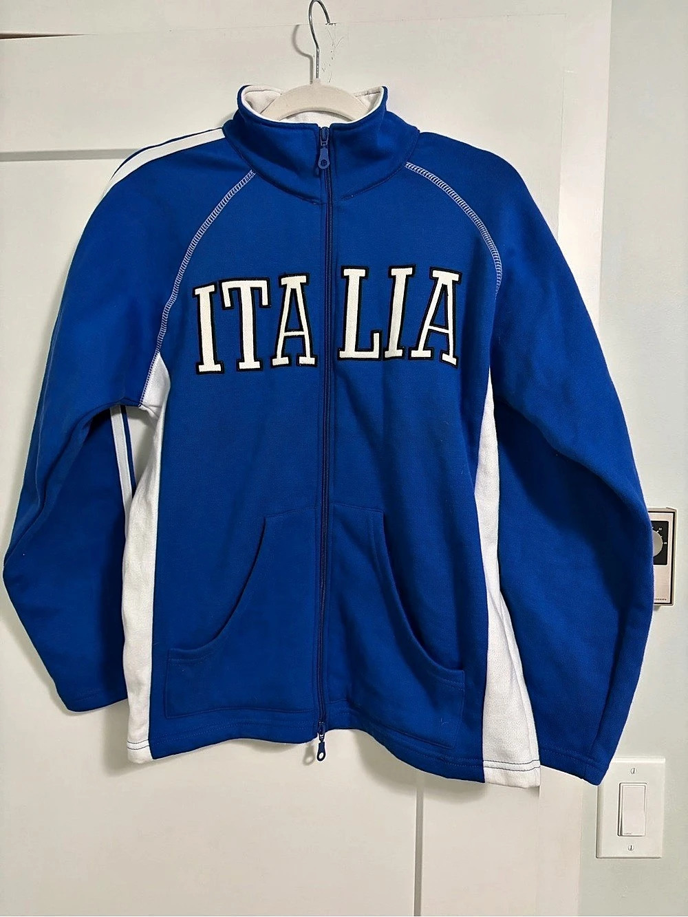 FM Italy Color Block Track Jacket Size Small
